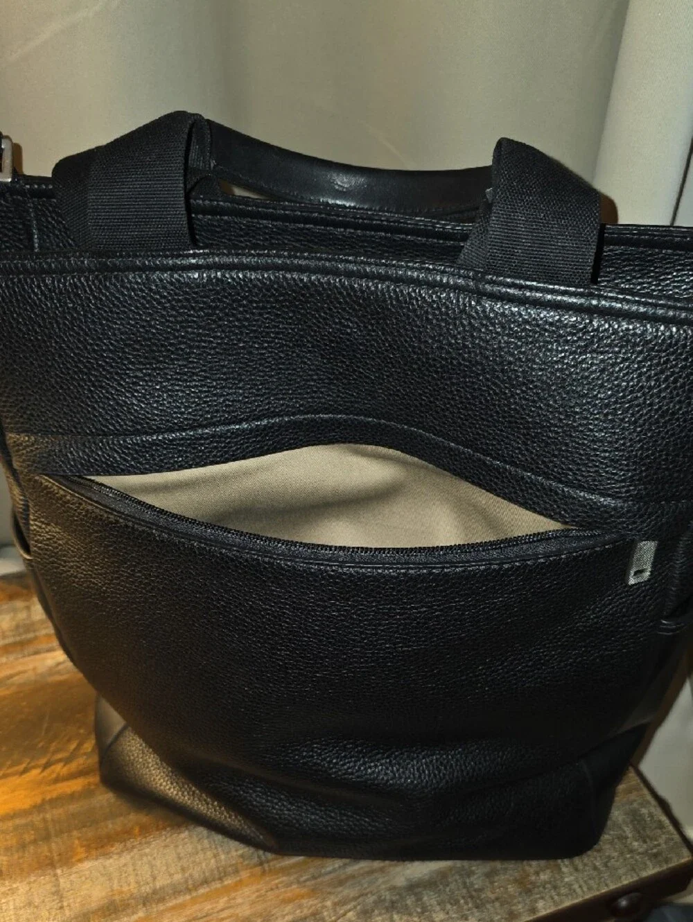 Jack Spade Pebbled Leather Set -Utility Tote w/ Removable Strap and Large Wallet